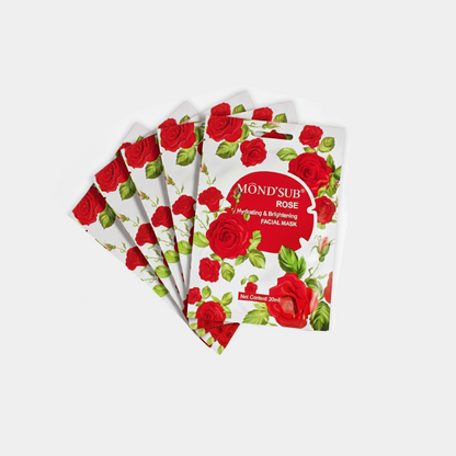 Rose Hydrating and Brightening Facial Mask (5 packs)