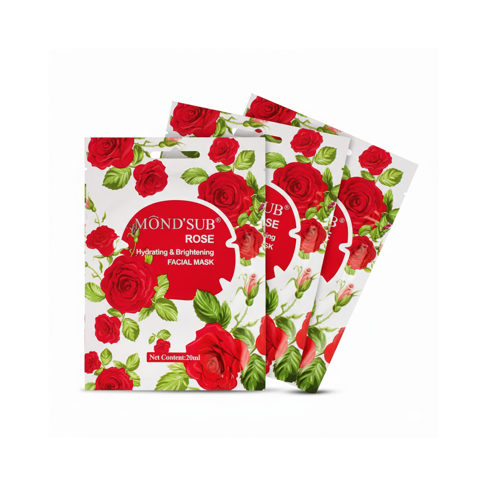 Rose Hydrating and Brightening Facial Mask (3 packs)