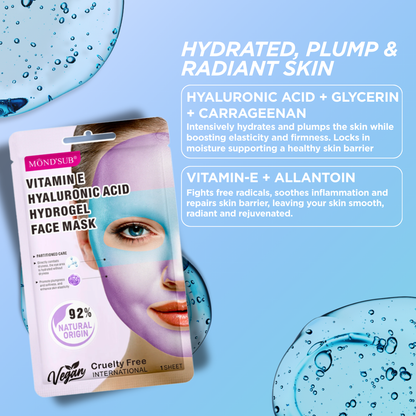 Vitamin E Hyaluronic Acid Hydrogel Face Mask
