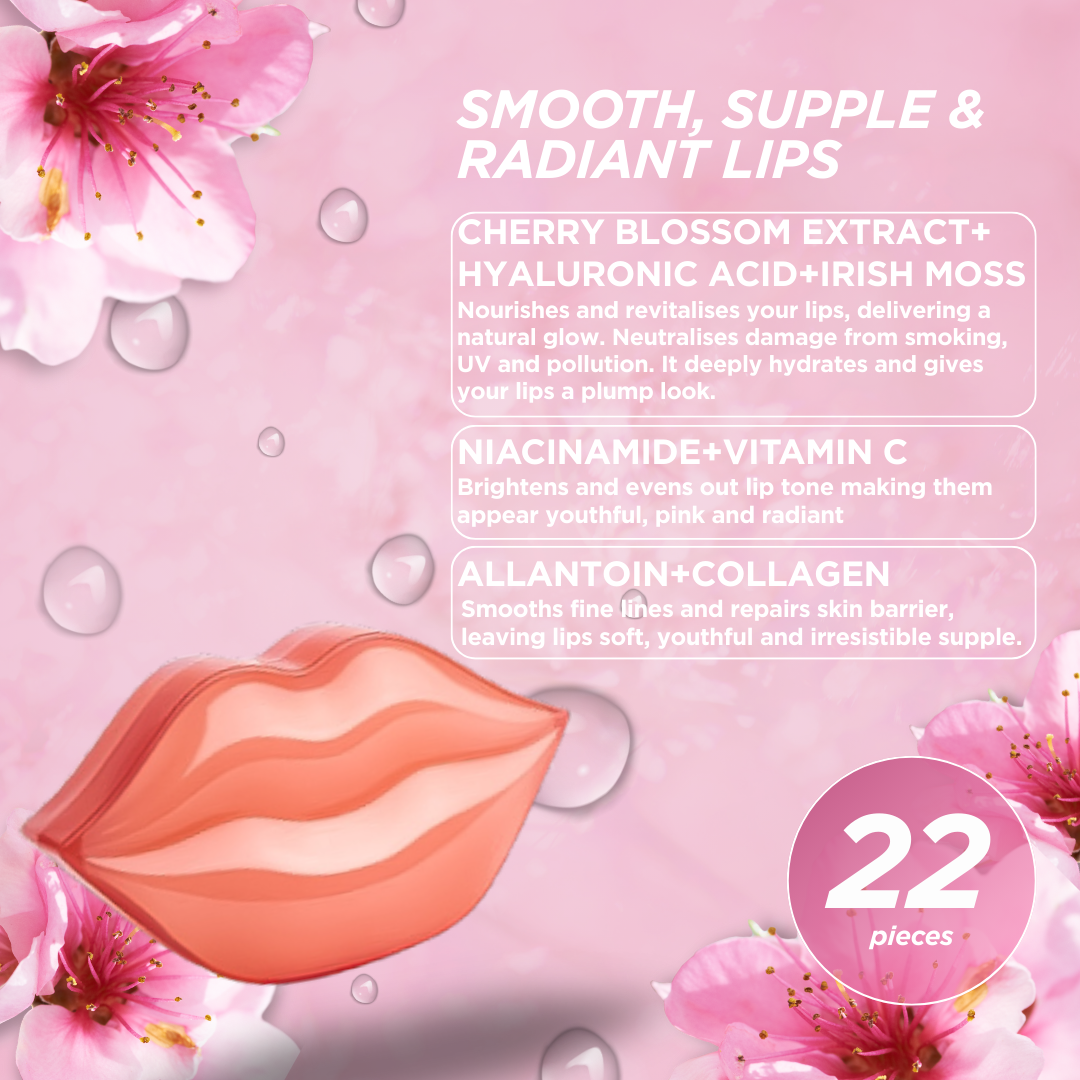 Cherry Blossom Hydrogel Lip Mask - Brightening & Moisturizing