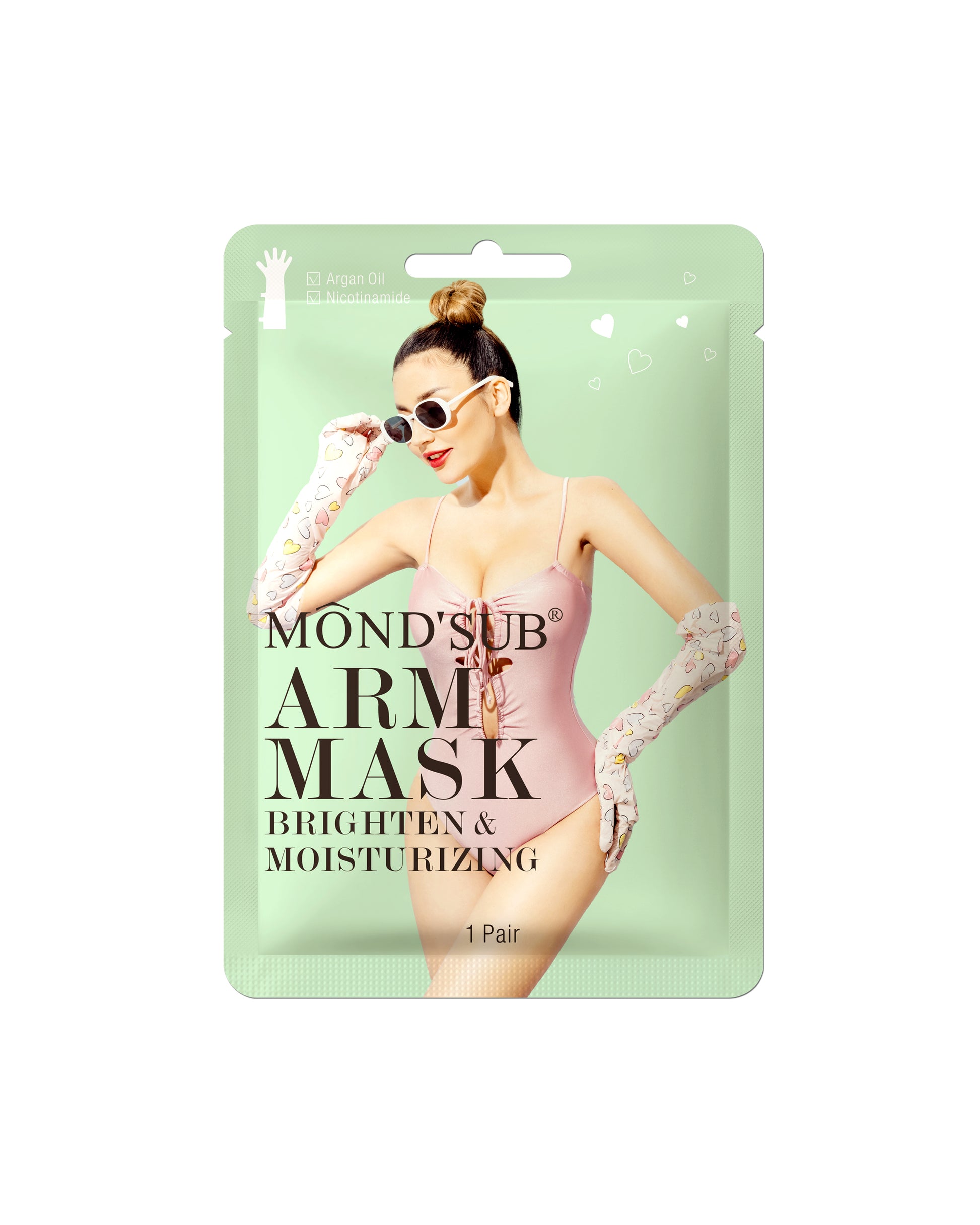 Brightening and moisturizing arm mask for hydrating dry skin and evening out skin tone.