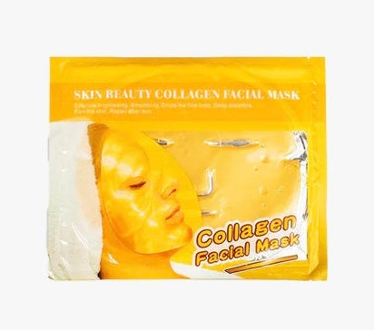 Collagen facial mask designed to reduce the appearance of fine lines and improve skin firmness.