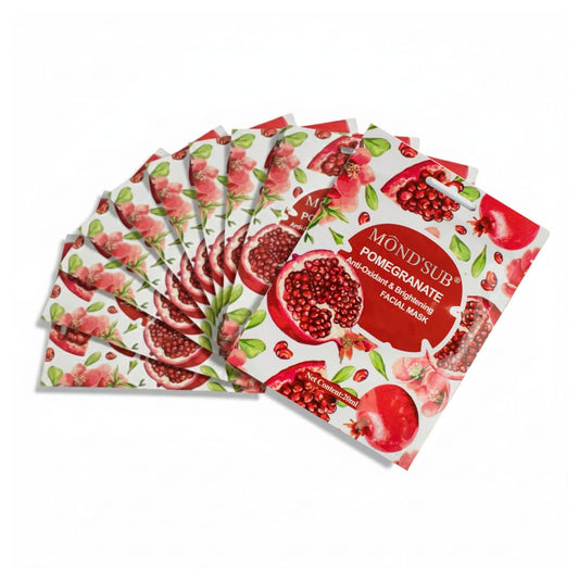 Value pack of 10 Pomegranate eye masks for consistent brightening and anti-oxidant skin repair.